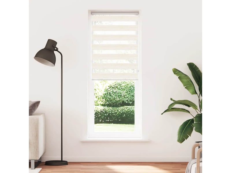 Store zèbre, store de fenêtre beige marbré largeur du tissu 80,9 cm polyester cf48326 - Conforama A