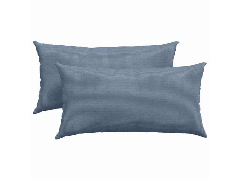  Lot de 2 coussins de canapé, coussins décoratifs bleu 80 x 40 cm cf59012  - Conforama A