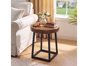 Table basse rond(e) coloris marron TRIBESIGNS 