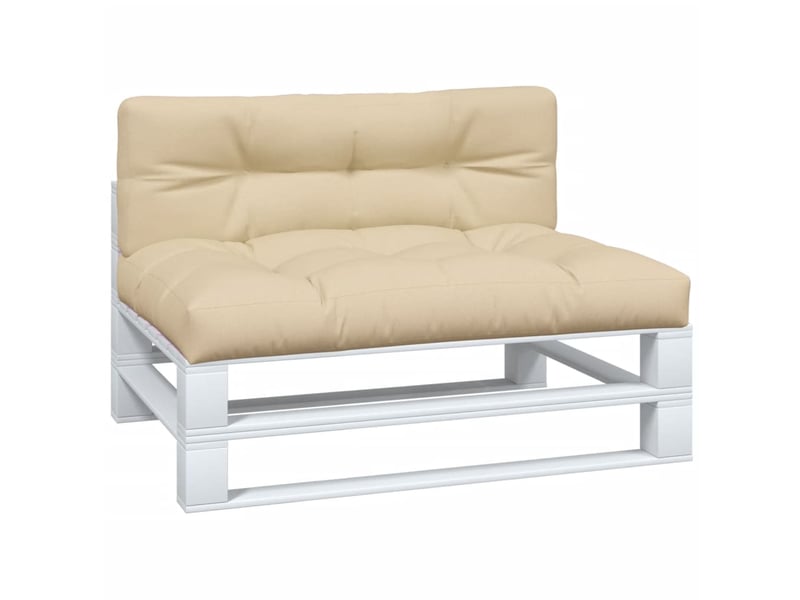  Lot de 2 coussins de palette, coussins de canapé beige tissu cf59492  - Conforama C