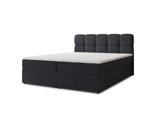 Lit avec rangement 180x200 cm <strong>MASSENO</strong> <strong></strong> coloris noir