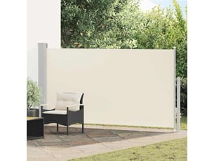 Auvent latéral de patio 160x300 cm couleur crème