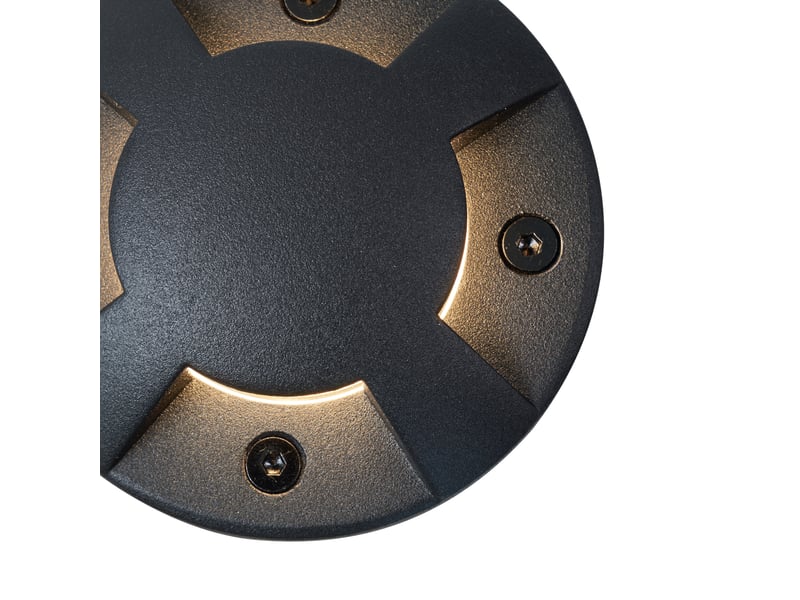 Ensemble de 6 spots de sol modernes noirs gu10 50mm effet 4 lumières ip65 - cellar  - Conforama E