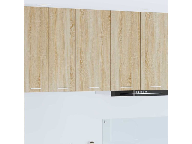  Meuble de rangement cuisine, armoire suspendue chêne sonoma et blanc 40x31x80cm  - Conforama B