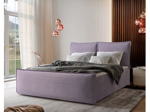 Lit avec rangement 140x200 cm <strong>MASSENO</strong> <strong></strong> coloris rose