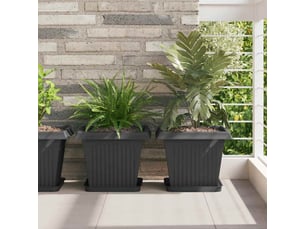 Jardinière - pots de plantes 6 pcs noir plastique