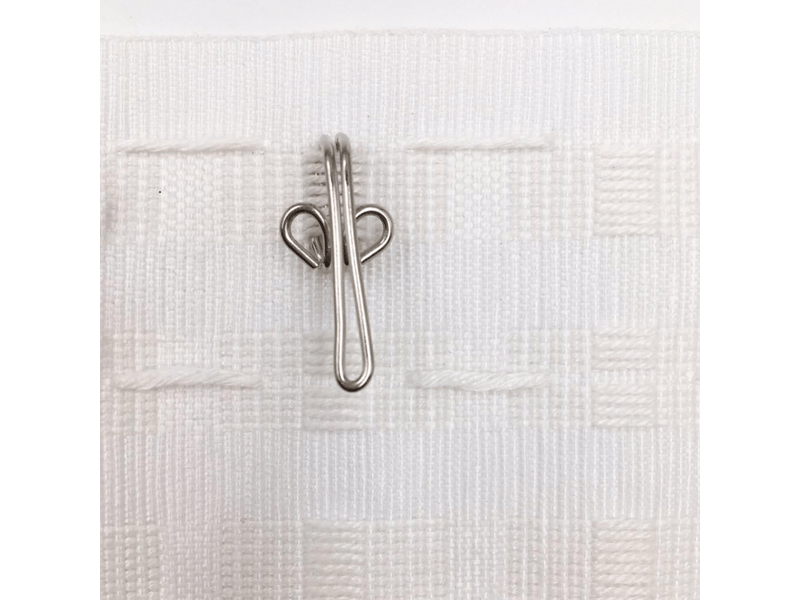  Lot de 100 crochets de rideau en métal argenté, faciles à utiliser, paquet de draperie pour ruban d'en-tête de rideau en métal, gris  - Conforama D