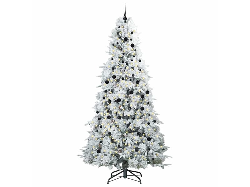  Sapin de noël, arbre de noël artificiel à branches articulées blanc 240 cm shl2144  - Conforama C
