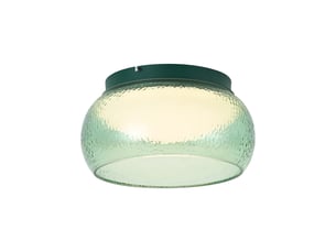 Plafonnier art déco vert avec verre, led intégrée et dimmable en 3 étapes - thimble