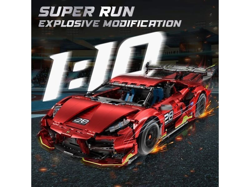  Kit voiture rc 1:10 rouge 2 202 pieces 2.4 ghz telecommande + controle app 4 modes 151498_AAABG02928_6_DROPFR - Conforama B