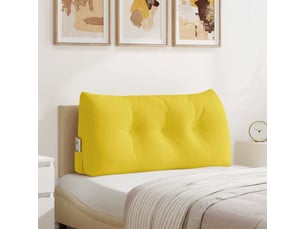 Coussin de dos, coussin de dossier jaune clair 100 x 24 x 50 cm tissu cf54767