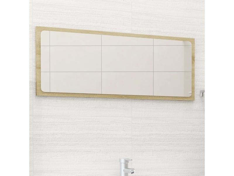  Miroir salle de bain chêne sonoma 90x1,5x37 cm aggloméré  - Conforama B