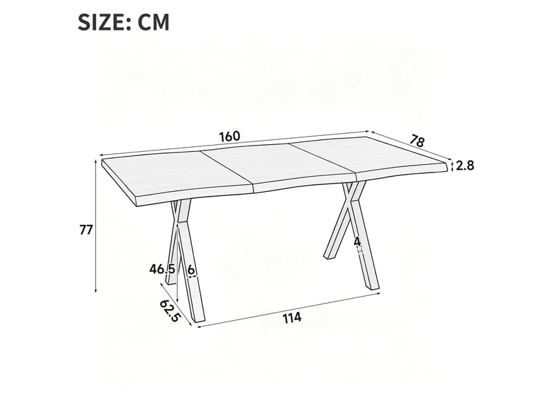 Table à manger 160x78 cm 4 à 6 personnes evryae - Conforama E