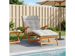 Coussin de transat, coussin pour bain de soleil vianen 100 % polyester blanc 200 x 90 x 8 cm cf56270