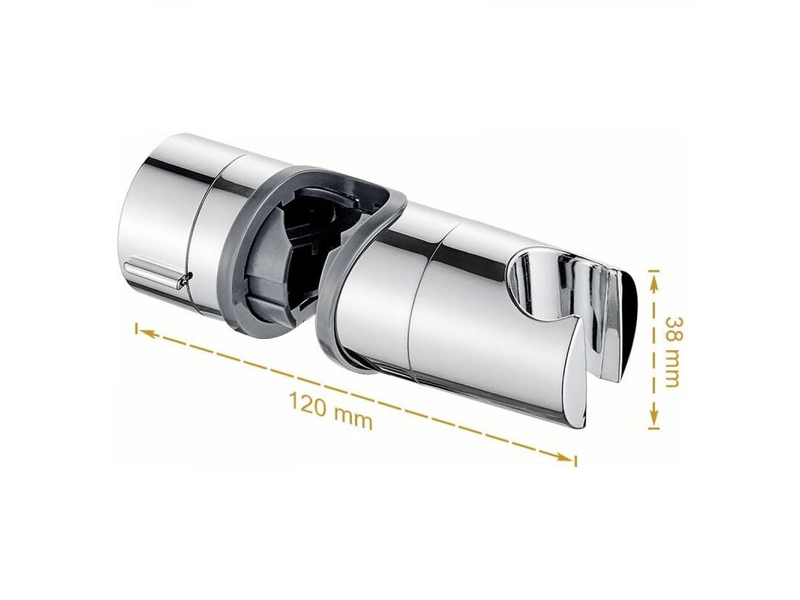  Ibergrif - support pommeau douche de salle de bain, clamp douchette réglable, chrome  - Conforama B