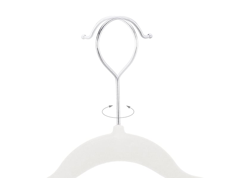  Lot de 10 cintres en velours noir multifonctions pour vêtements salon 22 x 41,5 x 0,3 cm en velours noir 13_0006377  - Conforama D