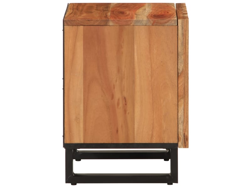  Lot de 2 tables de chevet - cabinet de chevet - table de nuit 40x34x46 cm bois d'acacia massif  - Conforama D