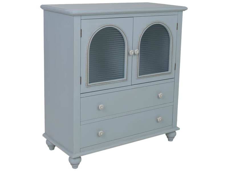  Buffet en bois bleu 80x38x88 cm h  - Conforama A