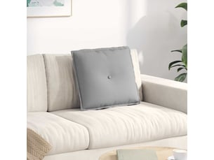 Coussin de dos, coussin de dossier gris nuage 50 x 19 x 45 cm tissu cf54743