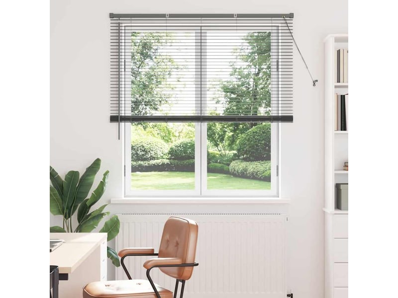  Store vénitien, store de fenêtre gris foncé 175 x 135 cm 25 mm aluminium cf47894  - Conforama B