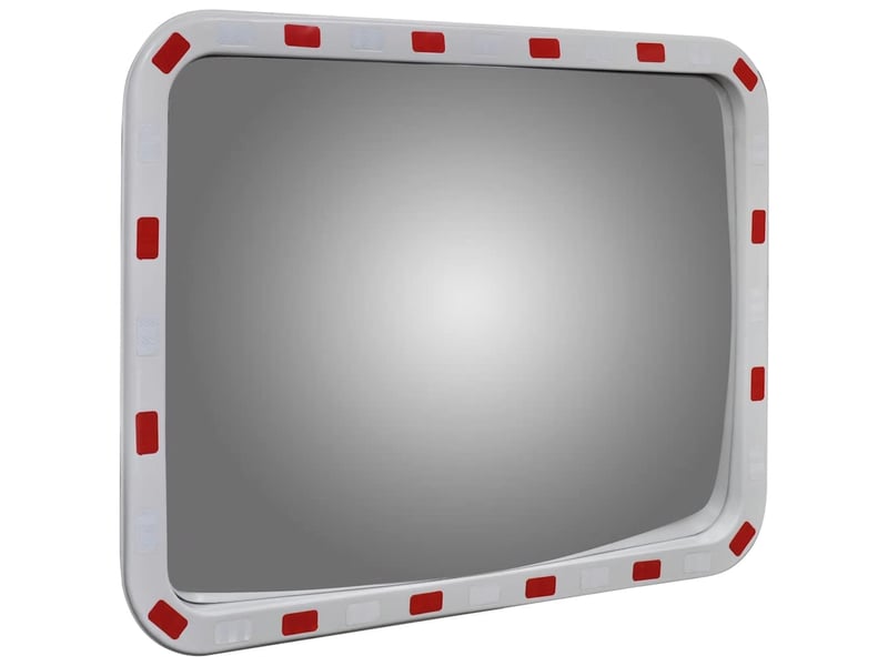  Miroir de trafic convexe, miroir de sécurité convexe rectangulaire 60x80cm et réflecteurs cf62734  - Conforama C
