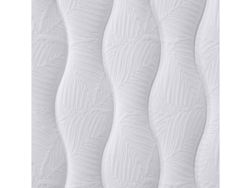 Matelas à ressorts 90x200 cm épaisseur 20 cm, fermeté h3, soutien ergonomique, livré roulé, tissu et métal, blanc  - Conforama E