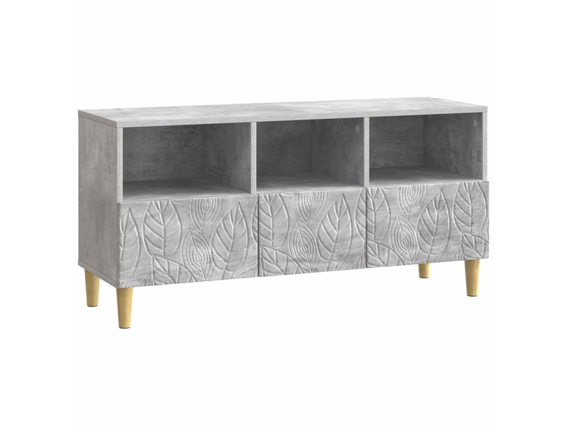  Meuble tv - banc tv - meuble de rangement 102 x 34,5 x 50 cm gris béton bois d'ingénierie  - Conforama A