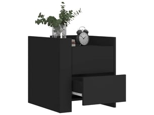 Table de chevet - cabinet de chevet - table de nuit noir 45x50x50 cm bois d’ingénierie