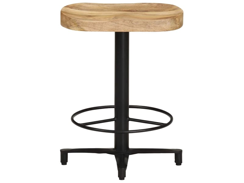  Lot de 2 tabouret de bar, chaise de bar 52 cm bois de manguier massif shl25347  - Conforama C