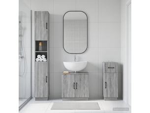 Ensemble de meuble de salle de bain 3 pièces hoorn sonoma gris cf63490