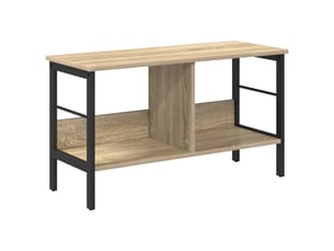 Étagère 2 niveaux, étagère de rangement 82 x 32 x 47 cm bois d'ingénierie shl333