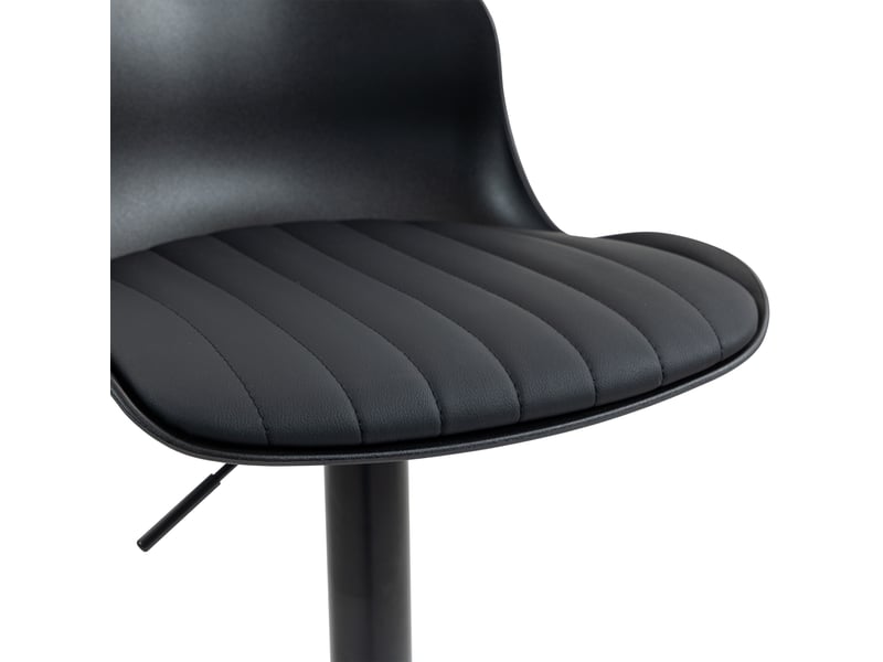  Lot de 2 tabourets de bar pivotants hauteur réglable en similicuir noir W3750P450880 - Conforama E