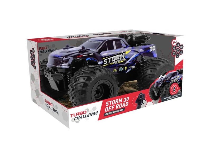  Véhicule rc tout terrain 118 2,4 ghz 15 kmh led et fumée 099349 - Conforama C