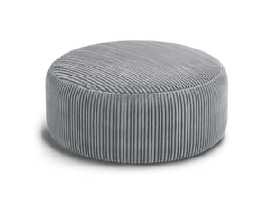 Fauteuil poire rond 6ft en velours côtelé gris clair, mousse à mémoire de forme, pour votre détente à la maison