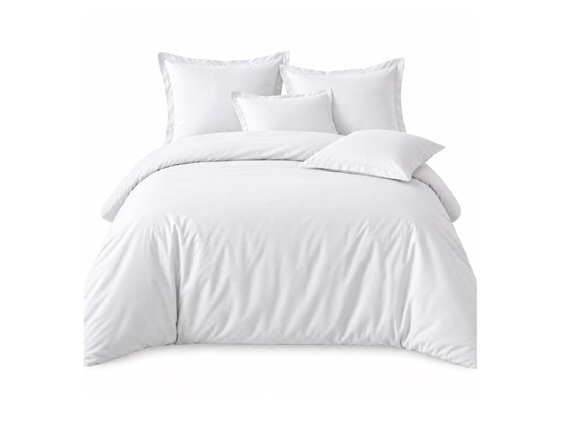  Parure de lit 220x240 cm bambou métis blanc PD23201 - Conforama A