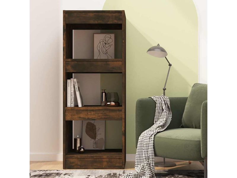  Bibliothèque, étagère de rangement chêne fumé bois d'ingénierie shl4613  - Conforama C