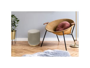 Table d'appoint art déco 350 en métal taupe et or