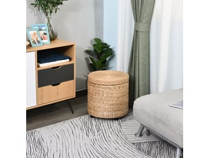 Pouf / repose pied <strong>DESMIU</strong> <strong></strong> beige