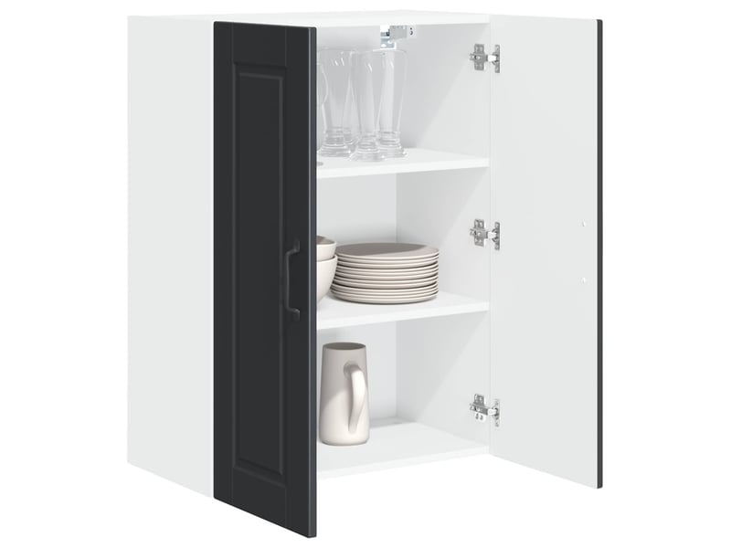  Meuble mural de cuisine, armoire de cuisine noir 60x31x80cm bois d'ingénierie  - Conforama C