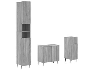 Ensemble de meuble de salle de bain 3 pièces zwolle sonoma gris cf63554