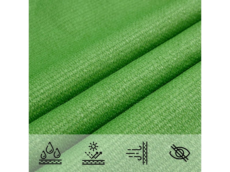  Voile d'ombre - voile d'ombrage - voile parasol 2 x 6 m hdpe rectangulaire vert clair  - Conforama D