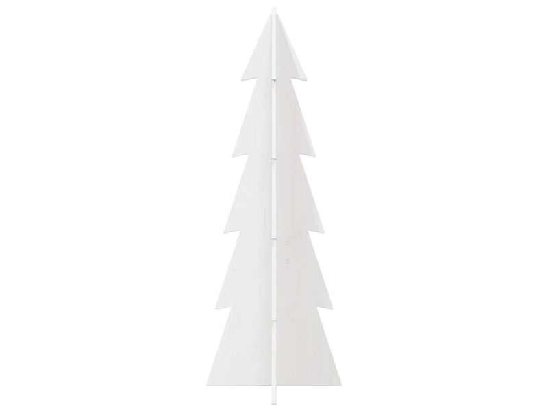  Sapin de noël - arbre de noël en bois pour décoration blanc 112 cm pin massif  - Conforama D