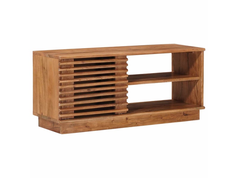  Meuble tv - banc tv - meuble de rangement avec stockage avec porte naturel 90 x 30 x 40 cm  - Conforama B