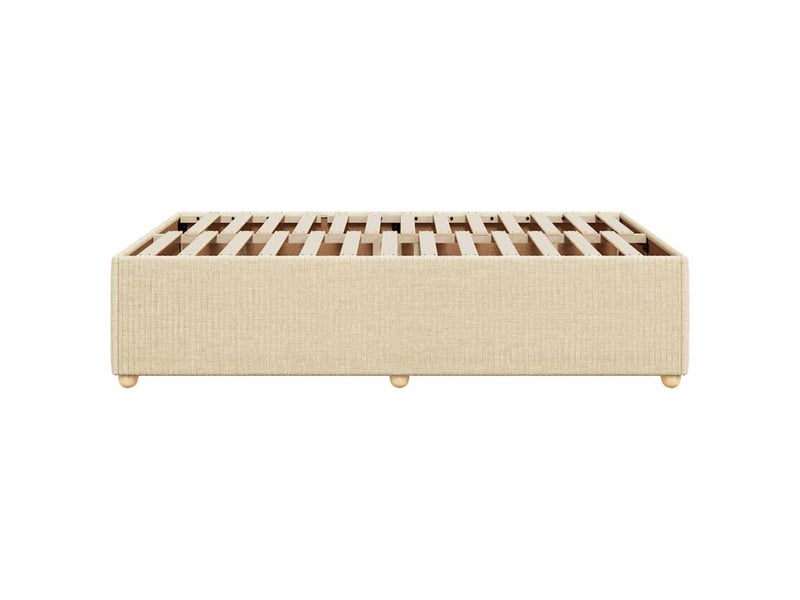  Lit double- lit adulte -  cadre de lit sans matelas crème 120x190 cm tissu  - Conforama D