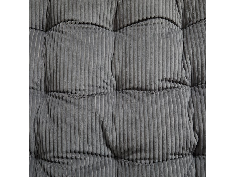 Fauteuil à bascule extérieur 75x116x82 cm – gris et noir – acier, coussin épais et balancement réglable - Conforama E