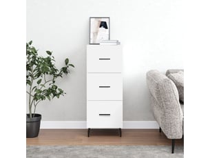 Buffet - bahut - meuble de rangement blanc 34,5x34x90 cm bois d'ingénierie