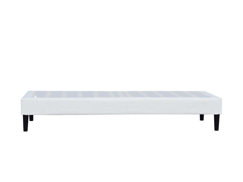  Sommier 70x190 cm tapissier déhoussable housse lavable blanc + pieds en 20 cm 13 lattes - opale SOMMIER OPALE BLANC - Conforama C