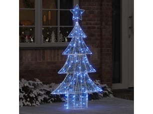 Sapin de noël, arbre de noël 160 led bleu 150 cm acrylique cf60954
