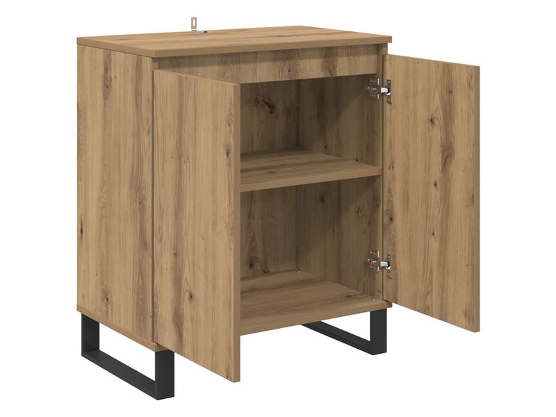  Buffet - bahut - meuble de rangement chêne artisanal 60 x 35 x 70 cm bois d'ingénierie  - Conforama E