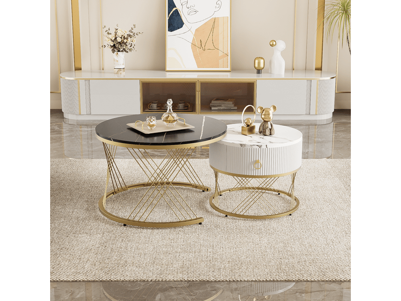 Table basse coloris marron ORWF325082SAA - Conforama D